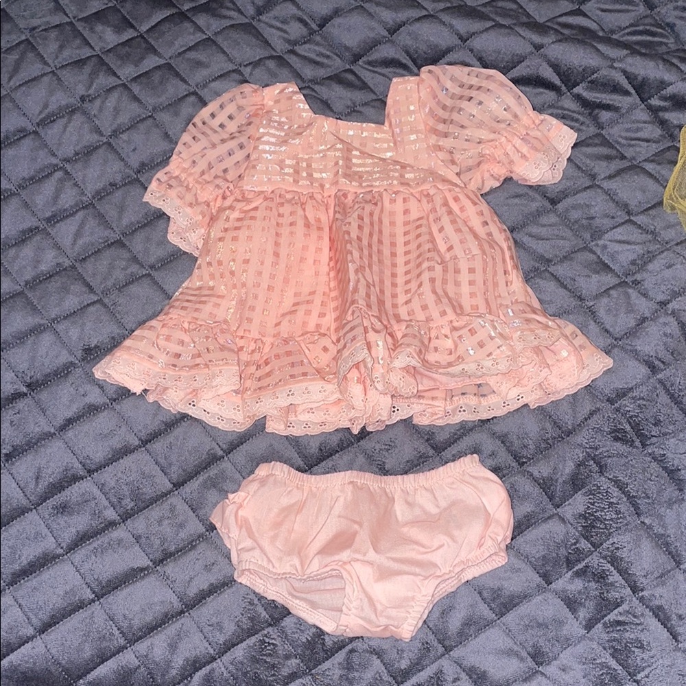 Wonder Nation Pink Kids Casual Dress Set